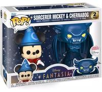 Funko Pop! Disney : Fantasia - Sorcier Mickey et Chernabog (édition métallique) Lot de 2