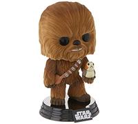 Figurine Pop - Star Wars The Last Jedi - Chewbacca Avec Porg - Funko Pop N°195