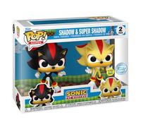 Funko Pop Games Sonic The Hedgehog Shadow & Super Shadow Glow in The Dark Lot de 2
