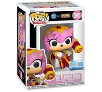 Funko Pop! Heroes: Justice League & Sonic - Amy Rose/Wonder Woman Hybrid Rose/WW - Sonic + DC Comics - Figurine en Vinyle à Collectionner