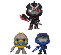 Funko Pop ! Jeux : Halo Infinite Collectors Set - 3 figurines : Pistolet Plasmo Grunt Conscript, Spartan Mark V [B] Blue Sword (Possible Red Sword Chase Variant), Super Pop ! Escharum Gravity Hache de