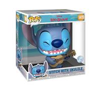 Funko Pop Jumbo: Stitch - with Ukele - Lilo and Stitch - Figurine en Vinyle à Collectionner - Idée de Cadeau - Produits Officiels - Jouets pour Les Enfants et Adultes - Movies Fans