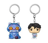 Funko Pop! Keychain: Netflix Kpop Demon Hunters - Derpy and Jinu, 2-Pack | Goodies Officiels - Porte-Clés Mini Figurine pour Sac et Sac à Dos - Petit Cadeau de Noël et Pochette Surprise