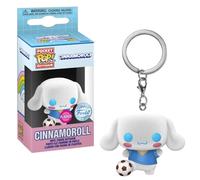Funko Pop! Keychain: Sanrio - Cinnamoroll with Soccer Ball - Texture Velours - Hello Kitty - Mini-Figurine en Vinyle à Collectionner Porte-clés Fantaisie - Cadeau de Noël - Idée de Cadeau