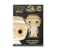 Funko Pop! Large Enamel Pin MOVIES: Jurassic Park - John HammondPin en Émail - Broche Fantaisie Mignonne à Collectionner - pour les Sacs à Dos et Sacs - Idée de Cadeau