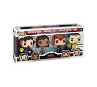 Funko Pop! Marvel: 4 Pack Includes America Chavez, The Scarlet Witch, Wong, and Doctor Strange - Exclusivité Amazon - Figurine en Vinyle à Collectionner - Idée de Cadeau - Produits Officiels