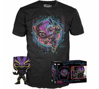 FUNKO POP - MARVEL - Blacklight Black Panther T Challa #891 avec Tee Taille S