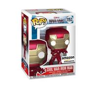 Funko Pop! Figurine Vinyle Marvel Civil War Iron Man & Captain America - Exclusivité Amazon