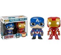 FUNKO Pop Marvel Civil War Capitaine America & Iron Man 2-Pack Exclusive