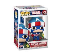 Funko Pop! Marvel: Holiday - Capt. Captain America - Marvel Comics - Figurine en Vinyle à Collectionner - Idée de Cadeau - Produits Officiels - Jouets pour Les Enfants et Adultes