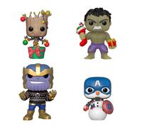 FUNKO POP ! - MARVEL - Holiday Hulk Groot Cap Snowman Thanos #4er Pack Special Edition
