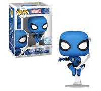 Funko – Figurine Pop Marvel – Spider-Man (costume bleu) – Les Quatre Fantastiques – Exclusif