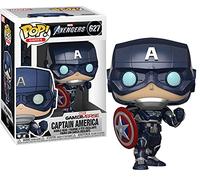 Funko Pop! Figurine Vinyle Captain America - Marvel Avengers Gamerverse (Stark Tech Suit) - Officiel