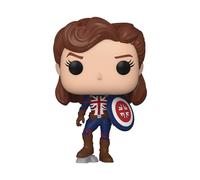 Funko Pop! Marvel: Marvel - What If- Captain Carter - Marvel What If - Figurine en Vinyle à Collectionner - Idée de Cadeau - Produits Officiels - Jouets pour Les Enfants et Adultes - TV Fans