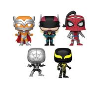 FUNKO POP - MARVEL- Prodigy The Hornet Prince of Arachne Spider-Armor Mk 1 Spider-Armor Mk 2 #5er Pack Special