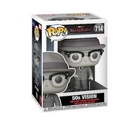 Funko Pop! Marvel: WandaVision - Vision 50s - Noir et Blanc - 1 Chance sur 6 D'avoir Une Variante Rare Chase - Figurine en Vinyle à Collectionner - Idée de Cadeau - Produits Officiels - TV Fans