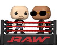 Funko Pop! Moment: WWE - Dwayne The Rock Johnson - The Rock Vs Stone Cold in Wrestling Ring 3/18 - Figurine en Vinyle à Collectionner - Idée de Cadeau - Produits Officiels - Sports Fans