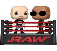 Funko Pop! Moment: WWE - Dwayne The Rock Johnson - The Rock Vs Stone Cold in Wrestling Ring 3/18 - Figurine en Vinyle à Collectionner - Idée de Cadeau - Produits Officiels - Sports Fans