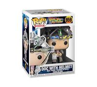 Funko Pop! Movie: Back to The Future-Doc with Helmet - Dr. Emmett Brown - Retour vers Le Futur - Figurine en Vinyle à Collectionner - Idée de Cadeau - Produits Officiels - Movies Fans