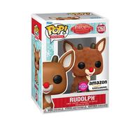 Funko Pop! Movies: Rudolph - Rudolph - Flocked - Rudolph The Red-Nosed Reindeer - Exclusivité Amazon - Figurine en Vinyle à Collectionner - Idée de Cadeau - Produits Officiels - Movies Fans