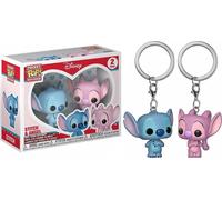 Funko POP Pocket Keychain Vinyl - Lilo et Stitch Stitch et Angel - 4cm 2 er Pack