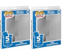 Funko Pop! Protector : 5PK Protecteur Pop Pliable (Non-UV) - Premium Protector Display Cases Pop ! Durables - Transparentes - Stockage empilable (Lot de 2)