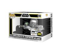Funko Pop Ride Super Deluxe: Star Wars: The Mandalorian - Mando et Grogu (Le Enfant, Baby Yoda) - (Grogu (Le Enfant, Baby Yoda)) En N1 - Exclusivité Amazon - Idée de Cadeau - Fans de TV
