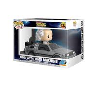Funko Pop! Rides Deluxe: Back to The Future - Doc with Time Machine - Dr. Emmett Brown - Retour vers Le Futur - Figurine en Vinyle à Collectionner