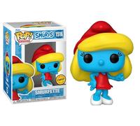 Funko Pop Schtroumpfette + protecteur : The Schtroumpfs Pop ! Figurine en vinyle d'animation TV (coffret cadeau collector livré avec étui de protection ToyBop ) (Smurfette Red Dress Chase)