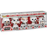 Funko Pop Star Wars : Holiday - Darth Vader, Stormtrooper, Boba-Fett, C-3PO, R2-D2 Snowmen - 5 pack figurine vinyle à collectionner idée cadeau