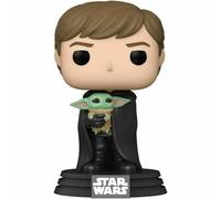 Funko Pop Star Wars Mandalorian Luke avec Enfant Grogu Figurine Vinyle #482