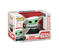 Funko Pop! Star Wars: Mando Holiday - Grogu (The Child, Baby Yoda) Pram - The Mandalorian - Figurine en Vinyle à Collectionner - Idée de Cadeau - Produits Officiels - TV Fans