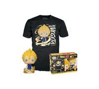 Funko Pop! & Tee: DBZ - Majin Vegeta - Brille dans Le Noir - Large - (L) - T-Shirt - Vêtements avec Une Figurine en Vinyle à Collectionner - Idée de Cadeau - Jouets et Top à Manches Courtes