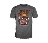 Funko Pop! Tee: Deadpool - King Deadpool - Large - T-Shirt - Vêtements - Idée de à Manches Courtes pour Les Adultes Les Hommes et Les Femmes - Produits Officiels - Movies Fans
