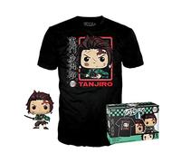 Funko Pop! & Tee: Demon Slayer - Tanjiro - (BL) - Extra Large - (XL) - T-Shirt - Vêtements avec Une Figurine en Vinyle à Collectionner - Idée de Cadeau - Jouets et Top à Manches Courtes Les Hommes