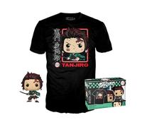 Funko Pop! & Tee: Demon Slayer - Tanjiro - (BL) - L - Large - (L) - T-Shirt - Vêtements avec Une Figurine en Vinyle à Collectionner - Idée de Cadeau - Jouets et Top à Manches Courtes pour Les Adultes