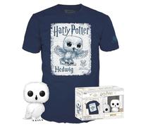 Funko Pop! & Tee: Harry Potter - Hedwig - Medium - T-Shirt - Vêtements avec Une Figurine en Vinyle à Collectionner - Idée de Cadeau - Jouets et Top à Manches Courtes pour Les Adultes Les Hommes