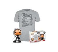 Funko – T-shirt + Pop! Mandolorian Ahsoka Tano – Star Wars – Brille dans le noir – Medium