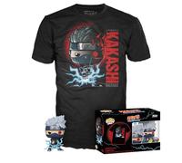 Funko Pop! & Tee: Naruto - Kakashi - Large - (L) - T-Shirt - Vêtements avec Une Figurine en Vinyle à Collectionner - Idée de Cadeau - Jouets et Top à Manches Courtes pour Les Adultes Les Hommes