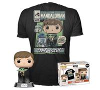 The Mandalorian -Booble Head Pop N°482 -Luke Avec Enfant + T-Shirt (L