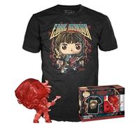 Funko Pop! & Tee: Stranger Things - Hunter Eddie with Guitar - Large - (L) - T-Shirt - Vêtements avec Une Figurine en Vinyle à Collectionner - Idée de Cadeau - Jouets et Top à Manches Courtes