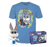 Funko Pop! & Tee: WB100- Bugs Bunny Fred Bunny As Fred - Texture Velours - Extra Large - (XL) - Warner Bros/Looney Tunes - T-Shirt - Vêtements avec Une Figurine en Vinyle à Collectionner Les Hommes
