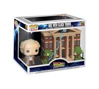 Funko Pop! Town: BTTF - Dr. Emmett Brown - Doc with Clock Tower - Back to The Future - Retour vers Le Futur - Figurine en Vinyle à Collectionner - Idée de Cadeau - Produits Officiels - Movies Fans