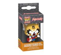Funko – Porte-clés Pop Aggretsuko avec Guitare – Mini-figurine en vinyle officielle