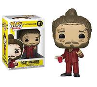 Funko Post Malone Figurine en vinyle avec gobelet rouge + protection anti-pop : Pop ! Rocks Coffret cadeau livré avec étui de protection ToyBop