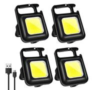 Funkprofi Mini COB Lampe de travail LED, 800 lumens Lampes de poche Lampes d'inspection Porte-clés 4 modes, Lampe de secours portable avec décapsuleur Lampe d'atelier étanche pour (4 pièce)