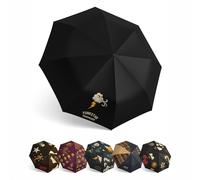 Funkstar Hardware Parapluie pliant compact design Weatherman | Anti-tempete 8 baleines fibre de verre | Ouverture fermeture auto | Impermeable | Tient dans le sac | Cadeau drole pour hommes et femmes