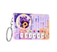 Funky DJ Keychain, Cartoon Music Accessory Charm, 2.36x1.61x0.83 Inches Key Ring with Lightweight Feature, Acrylic Polymer Pendant, Bag Charm with Playful Style, Gift Accessory for School Kids
