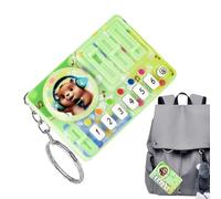 Funky DJ Keychain, Cartoon Music Accessory Charm, 2.36x1.61x0.83 Inches Key Ring with Lightweight Feature, Acrylic Polymer Pendant, Bag Charm with Playful Style, Gift Accessory for School Kids