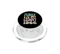 Funky Far Out Groovy 1966 Design rétro Anniversaire Anniversaire PopSockets PopGrip pour MagSafe